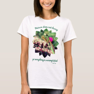 De natuur haast zich niet Inspirerende quote T-shirt