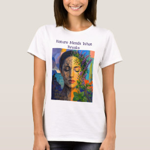De natuur herstelt wat gebroken is – Een portret v T-shirt