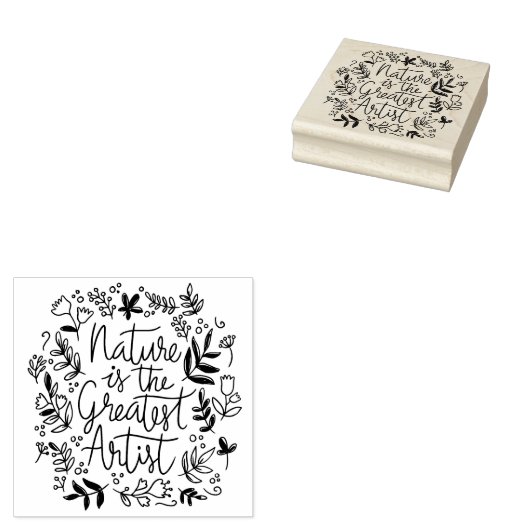 De natuur is de grootste kunstenaar rubberstempel (Gestempeld)