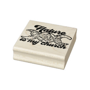 De natuur is mijn kerk Triple Moon Green Witch Rubberstempel