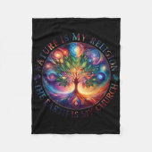 De natuur is mijn religie De aarde is mijn kerkeli Fleece Deken (Voorkant)