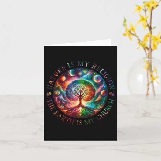 De natuur is mijn religie De aarde is mijn kerkeli Kaart (Gele Bloem)