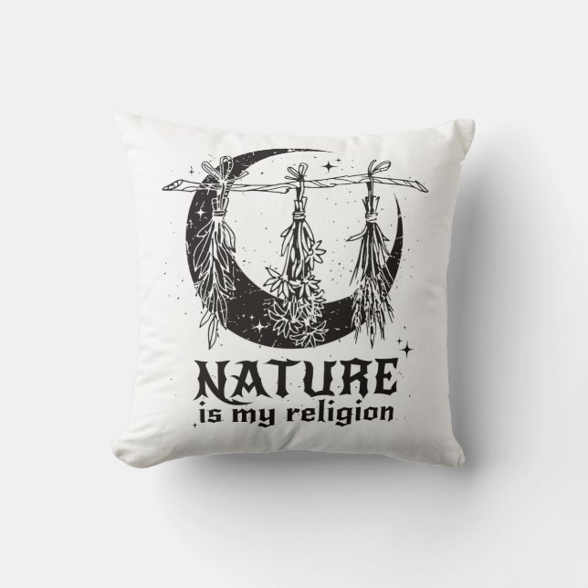 De natuur is mijn religie kussen (Voorkant)