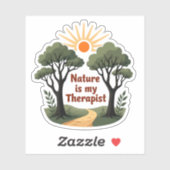 De natuur is mijn therapeut - Wanderlust Sticker (Vel)