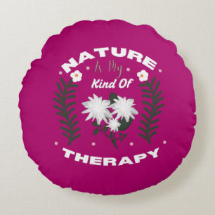 De Natuur Is Mijn Therapie Bloemrijk Zomerontwerp Rond Kussen