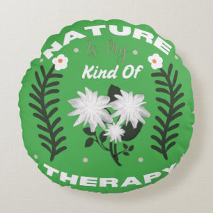 De Natuur Is Mijn Therapie Bloemrijk Zomerontwerp Rond Kussen