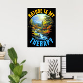 De natuur is mijn therapie poster (Thuiskantoor)