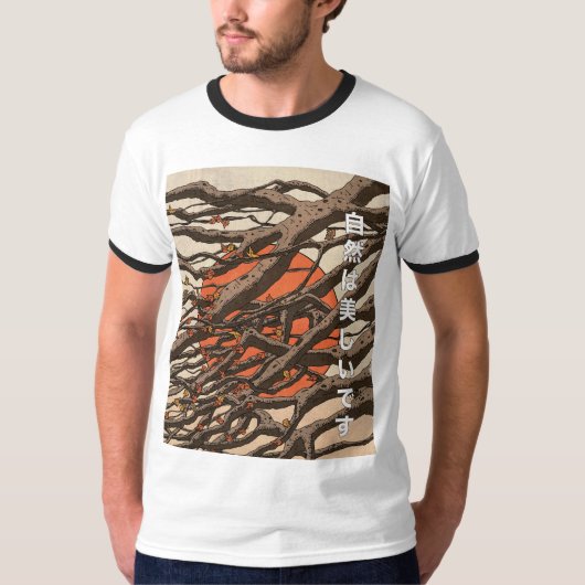 De natuur is mooi t-shirt (Voorkant)