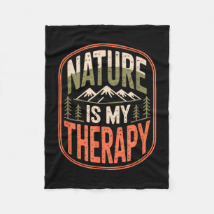 De natuur is therapie wandelen kamperen berg fleece deken