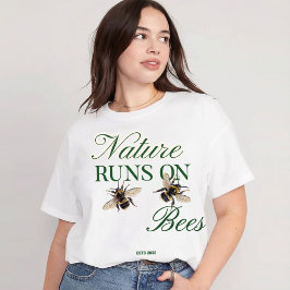 De Natuur Loopt Op Bijen - Eco-Vriendelijke Hommel Tri-Blend Shirt