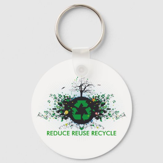 De natuur recycleert sleutelhanger (Voorkant)