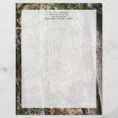 De Natuur van de bosboomCamouflage jacht/Vist Briefhoofd Sjabloon (Voorkant)