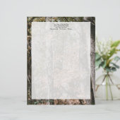 De Natuur van de bosboomCamouflage jacht/Vist Briefhoofd Sjabloon (Staand voorkant)