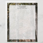 De Natuur van de bosboomCamouflage jacht/Vist Briefhoofd Sjabloon (Voorkant / Achterkant)