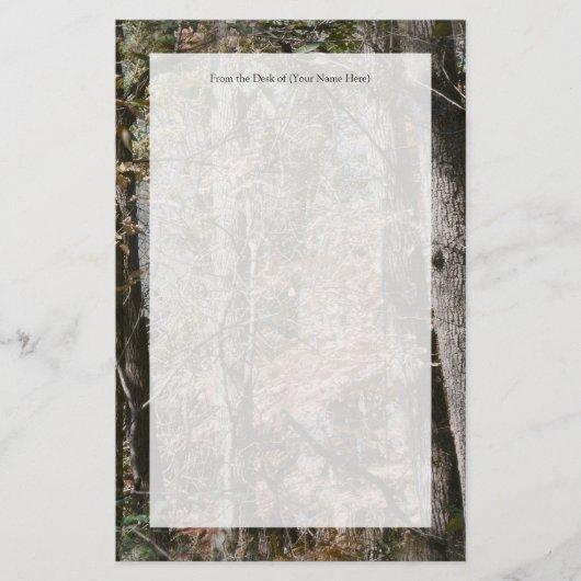 De Natuur van de bosboomCamouflage jacht/Vist Briefpapier (Voorkant)