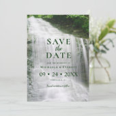 De Natuur van de waterval buiten het Bind sparen d Save The Date (Staand voorkant)
