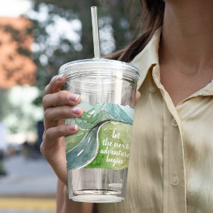 De Natuur van de waterverf laat het volgende avont Acryl Drinkbeker