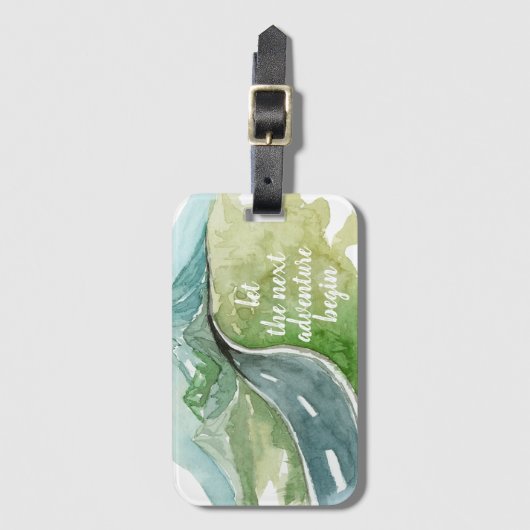 De Natuur van de waterverf laat het volgende avont Bagagelabel (Voorkant (verticaal))