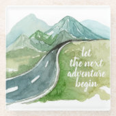 De Natuur van de waterverf laat het volgende avont Glazen Onderzetter (Voorkant)