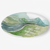 De Natuur van de waterverf laat het volgende avont Papieren Bordje (Gekanteld)