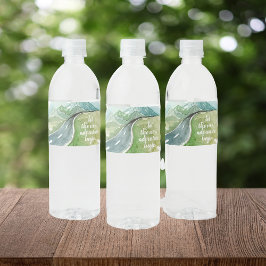 De Natuur van de waterverf laat het volgende avont Waterfles Etiket