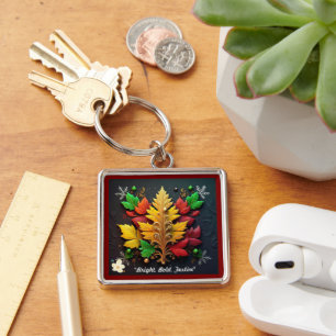 "De Natuur van Kerstmis Bliss" Sleutelhanger