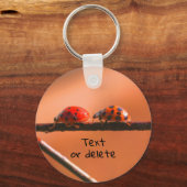De Natuur van Ladybug Buddies wordt gepersonalisee Sleutelhanger (Achterkant)