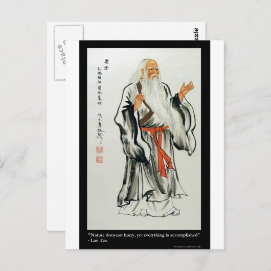 De Natuur van Lao Tzu brengt nooit citaten en T -  Briefkaart (Voorkant / Achterkant)