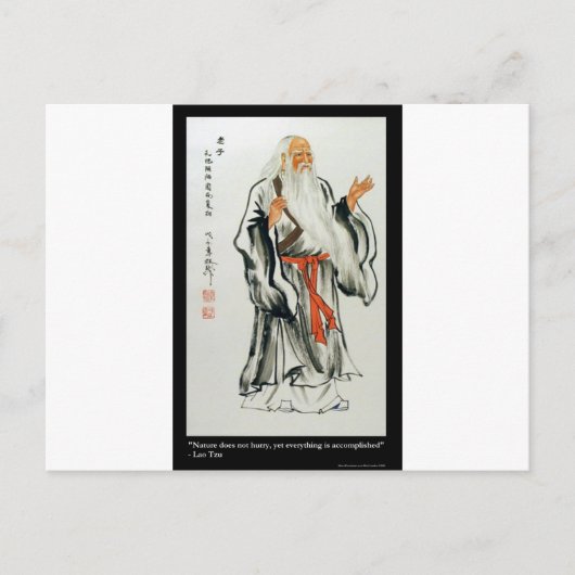 De Natuur van Lao Tzu brengt nooit citaten en T -  Briefkaart (Voorkant)