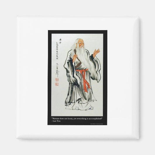 De Natuur van Lao Tzu brengt nooit citaten en T - Magneet (Voorkant)