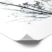 de natuur van zwarte en witte zaden poster (Hoek)