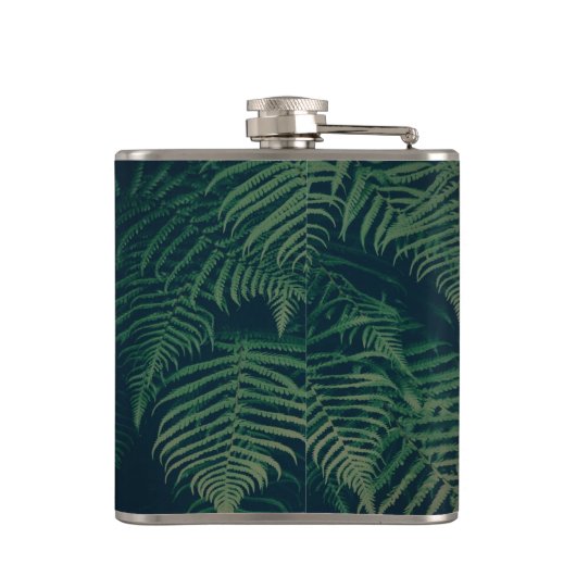 De natuur zal u nooit mijden citeert Palm Boom Heupfles (Achterkant)