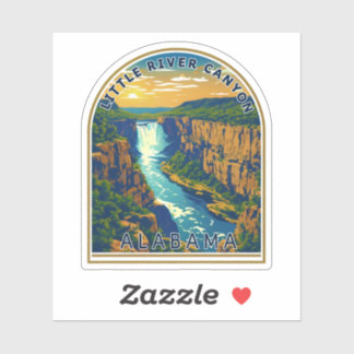 De natuurlijke schoonheid van Little River Canyon- Sticker