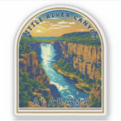 De natuurlijke schoonheid van Little River Canyon- Sticker (Voorkant)