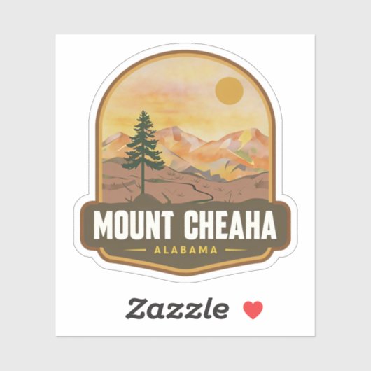 De natuurlijke schoonheid van Mount Cheaha-Alabama Sticker (Vel)