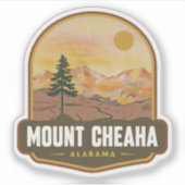 De natuurlijke schoonheid van Mount Cheaha-Alabama Sticker (Voorkant)