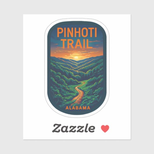 De natuurlijke schoonheid van Pinhoti-Alabama Sticker (Vel)