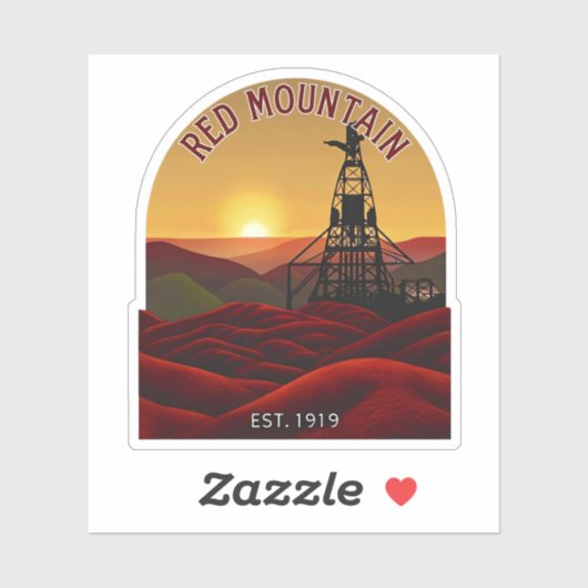 De natuurlijke schoonheid van Red Mountain-Alabama Sticker (Vel)