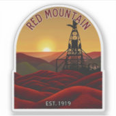 De natuurlijke schoonheid van Red Mountain-Alabama Sticker (Voorkant)