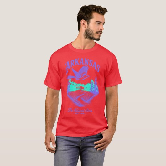 De natuurlijke staat Arkansas 1836 T-shirt (Voorkant volledig)