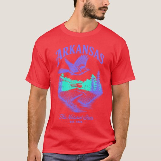 De natuurlijke staat Arkansas 1836 T-shirt (Voorkant)