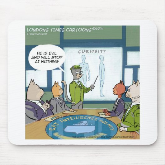 De Natuurlijke Vijand Van Katten Is Grappig Muismat (Voorkant)