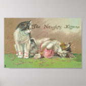 De Naughty Kittens stapte in het Yarn Poster (Voorkant)