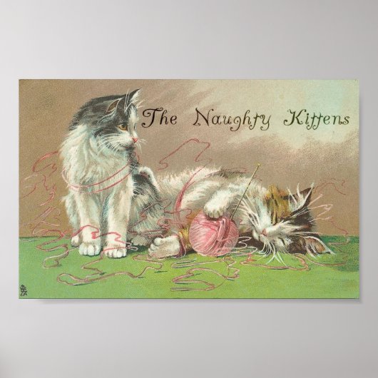 De Naughty Kittens stapte in het Yarn Poster (Voorkant)