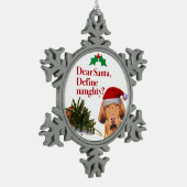 De Naughty Vizsla Ornament (Links)