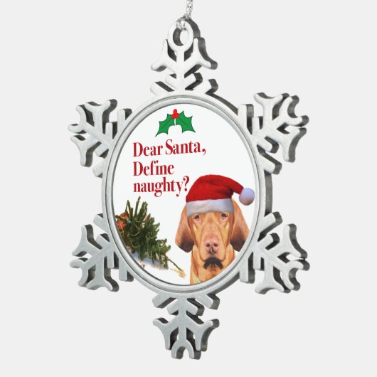 De Naughty Vizsla Ornament (Rechts)