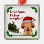 De Naughty Vizsla Ornament (Voorkant)