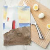 De Nautical Lighthouse-bergen Theedoek (Quarter Fold)