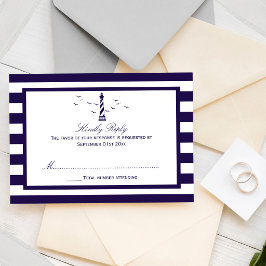 De Nautical Lighthouse Trouwcollectie RSVP Kaartje