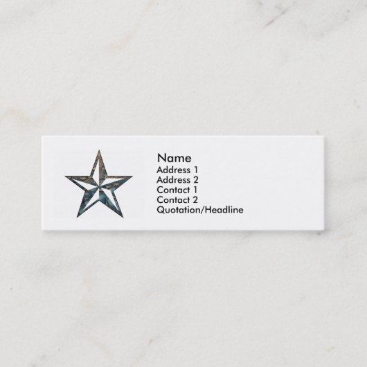 de Nautical Star Mini Visitekaartje (Voorkant)